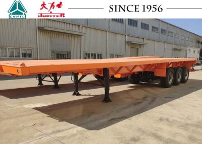 China Light Weight 3 Axles Flatbed Trailer 30 Tons With Airbag Suspension For Tanzania for sale