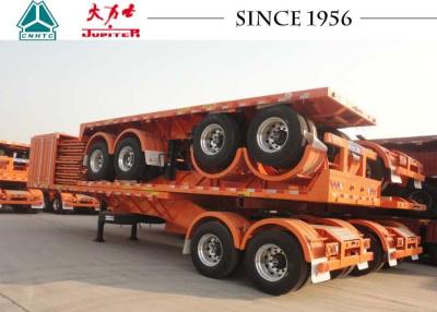 China remolques del envase de superficie plana de los 20FT/40FT, remolque del tractor de superficie plana del lado abatible en venta