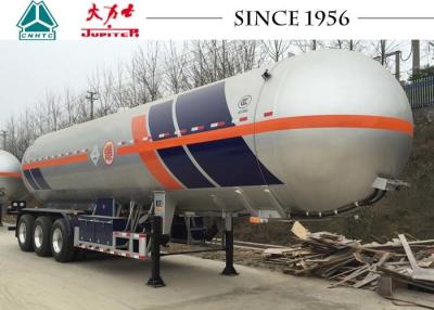 China LPG-tankaanhangwagen met drie assen, LPG-transportaanhangwagen 30-60 CBM-capaciteit Te koop