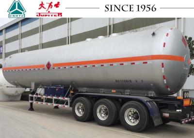 China 58 CBM Tri Axle LPG Tankanhänger Q370R Material für Carry Liquid Pertol Gas zu verkaufen