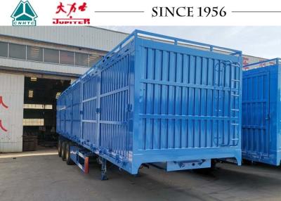 China Grain Trailer Van Closed Box Trailer With Side Tipping For Wheat Transport for sale