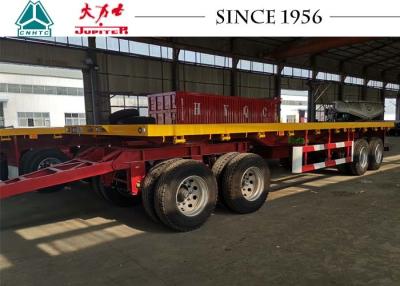 China 10 Meter 4 Axle Truck Drawbar Trailers , Pull Trailers America Type Mechanical Suspension for sale