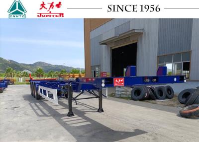 China 400KG 45ft Gooseneck Tri Axle Skeleton Semi Trailer for sale