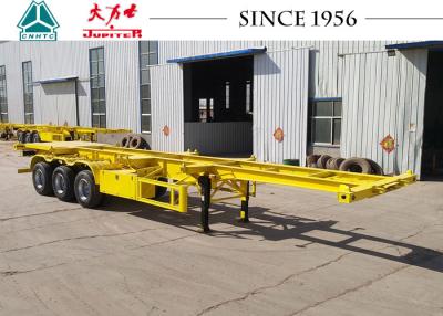 China Reboque esquelético triaxial com suspensão de mola para transporte de contêiner de 20 pés e 40 pés à venda