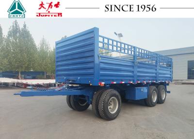 China 20 voet 48ft Flatbed Trailer Fence Cargo Trailer bladveerophanging Te koop