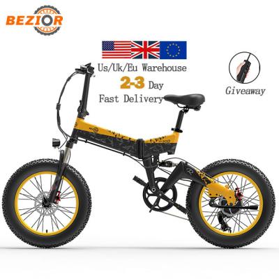 China Fat Tire Bike 20inch 1000W Folding Electric Bikes Eu Standard Sepeda Listrik Bezior XF200 Mtb Bicycle Bike for sale