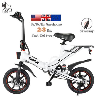 China Aluminum Alloy 14 Inch Folding Ebike Electrica Niubility B14 Small Size Electric Women's Bike City Electric Bicycle for sale