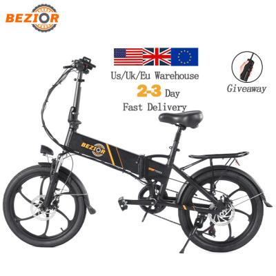 China Bezior M20 350W Standard Free Shipping Electric Bicycle Motor 20 Inch Wheel Folding Cheap Price Electric City Bike Bicicleta Electric Bike for sale