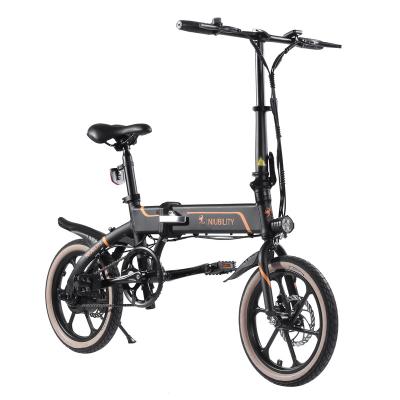 China Niubility Aluminum Alloy 16 Inch Drop Shipping 350W Motor Folding Bike B16 Double Wheel Electric Bike for sale