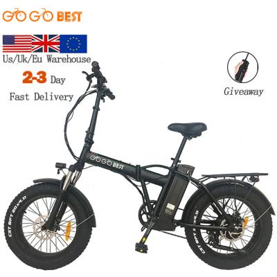 China GOGOBEST GF300 Aluminum Alloy 20 Inch Folding Electric Bicycle Warehouse 1000W Bicicleta Ebike Fat Tire Electric Bike for sale