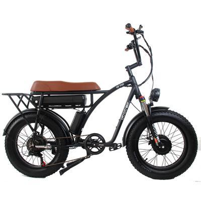 China Cheap Powerful Aluminum Alloy 48v 1000w Retro Vintage E Bike Electric Fat Tire Dirt Mountain Bike Off Road Bicycle Mid Drive for sale