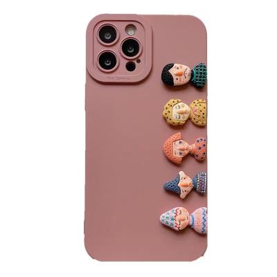 China Funny Leather 13promax Mobile Sling Wallet ZBP024 Clown Funny Doll For iPhone11 XRXSMAX Soft 8plus12 Female Phone Shell for sale