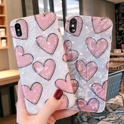 China Sling Case Shell Wallet ZBP035 Leather Pink Love Pattern Xs /XsMax For Phone Shell Girl Heart 8plus 7plus Net Red for sale