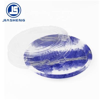 China Factory Price Food Factory Price Disposable Take Out Black Round Sushi Container With Lid for sale