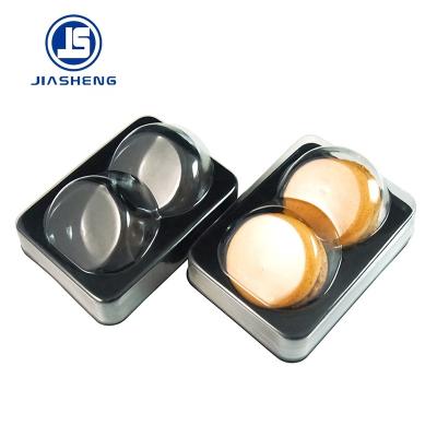 China Recyclable PET Container Macaron Packaging Disposable Plastic Macaron Boxes Small For 2 for sale