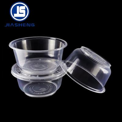 China 700ml Disposable Disposable Clear Plastic Sauce Soup Bowl With Lid for sale