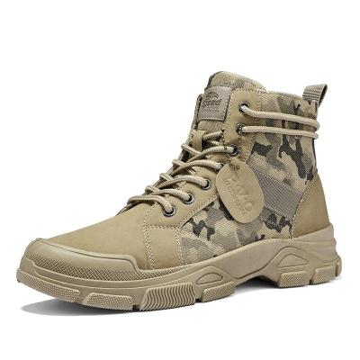 China Fashion Desert Retro Military Sneakers Deodorization New High Top Camouflage Boots High Top Sneakers for sale