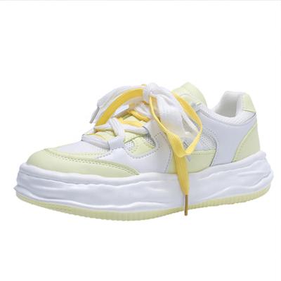 China Round Lace Up Toe Thick Sole Breathable Shoes Mesh Fashion New Arrival Round Casual Women's Sneakers for sale