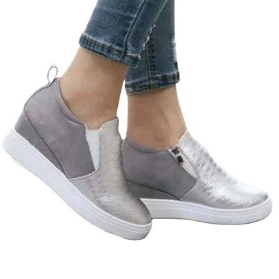 China Fashion Trend Women's Chelsea Hidden Heel Wedge Sneakers Sports Casual Pumps Shoes Flat Slip On Trainers for sale