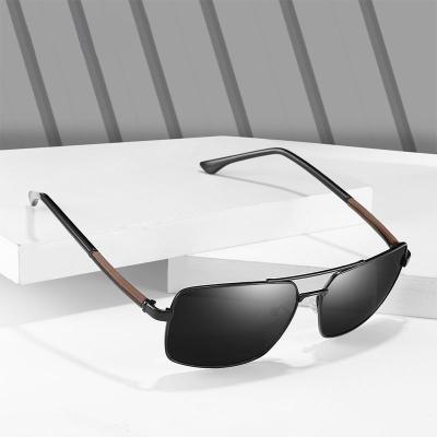 China Luxury Retro Sun Glasses Sunglasses Fashion Big Frame Metal Square High Quality Custom Color Lens For Unisex for sale