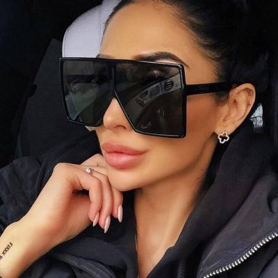 China Oversized Sunglasses 2021 Logo Women Big Luxury Trendy Fashion Sun Glasses HW16009 2022 Fashion Shades Wholesale Custom Square Frame Hot Sale for sale