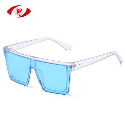 China UV400 Lens 2021 Fashionable New UV400 One-Piece New UV400 Protection Mask Color Oversized Square Shaped Sunglasses for sale