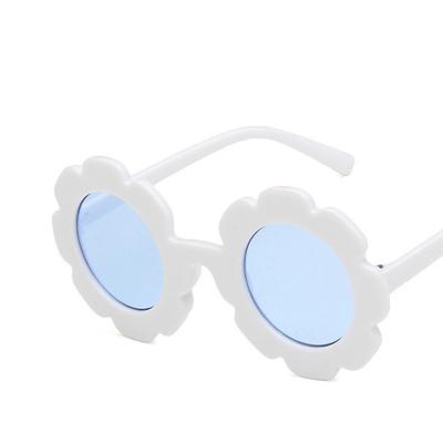 China Round Sun Flower Children Sunglasses Boys Girls Around Lovely Gafas De Sol Mujer Uv400 Glass Sunglasses Kids Baby Sun Glasses for sale