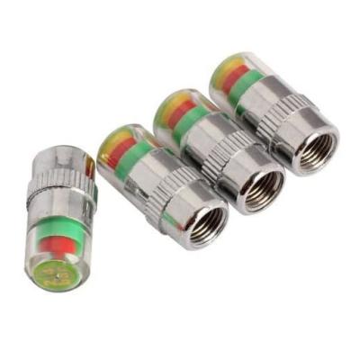 China Metal+PC Sensor Indicator 3 Color Eye Alert Car Tire Pressure Monitor Valve Stem Caps for sale