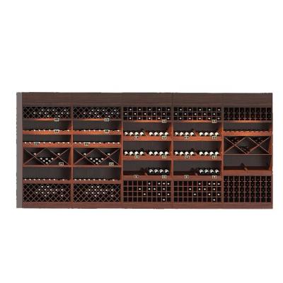 China Modern Wine Rack Single/Double Sided Chinese Factory Customized Solid Wood Other Living Room Home Furniture Luxury Display Set L Glass for sale