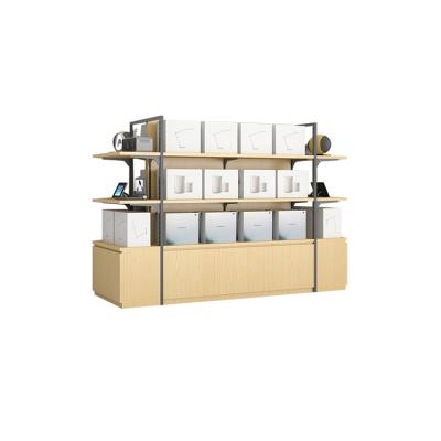 China Custom size mobile phone display table display rack mobile shop shelf mobile double-sided display rack for sale