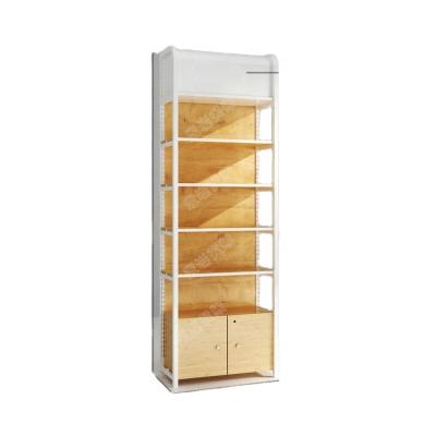 China Supermarket single and double-sided hot wooden shelf super sales store rack for sale metal yellow white metal steel store heavy duty layer style for sale