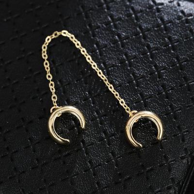 China Other Ear Bone Clip Chain Metal Smooth Universal Stud Earrings For Men And Women Personality Accessories for sale