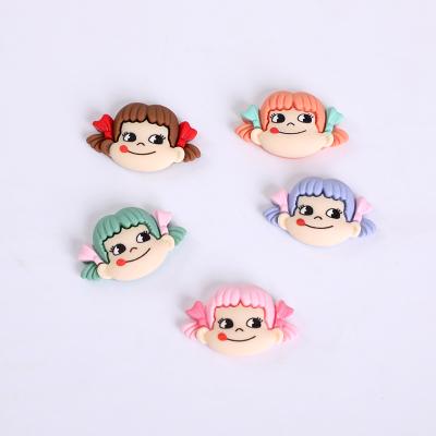 China Europe resin hair accessories decoration kawaii girl diy craft resin charm fridge stick mobile phone stick for sale