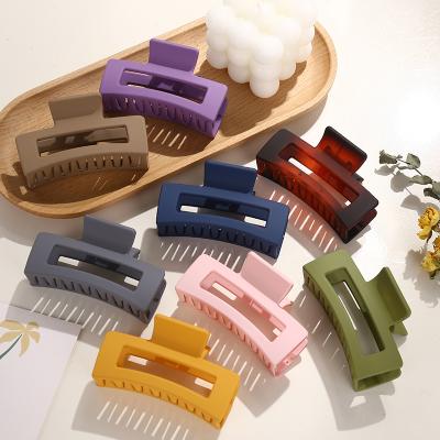 China Hot selling plastic hair claw European and American style hair claw Korean large square hair accessories for girls for sale