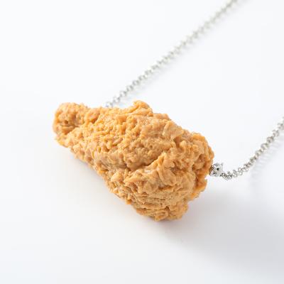 China Fashionable Hot Selling Imitation Chicken Nuggets Chicken Leg Accessories Personality Trend Necklace for sale