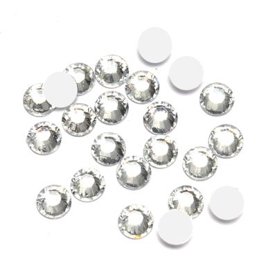 China Wholesale Custom Transparent Flatback Dressing Accessories 3MM Diy Round Bottom Resin Rhinestones for sale