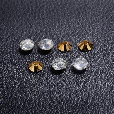 China Flatback 3mm resin rhinestones, gold, clothing accessories, nail art DIY accessories. Blu-ray maker for sale