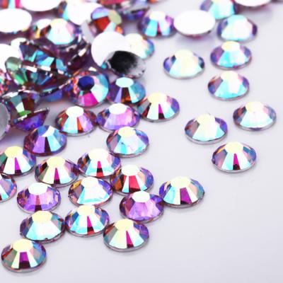 China High Quality White Round Flatback 5mm ab Flat Bottom Resin Rhinestone Diy Decoration Accessories for sale