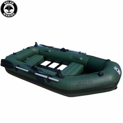 China PVC Solarmarine 3 Person PVC Inflatable Boat 2.6M Rowing Kayak with Paddles for sale