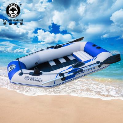 China 1 Person 175cm Inflatable Kayak Canoe Boat Raft Canoe Hovercraft Outdoor Fishing Drift Surfing Wood Floor for sale