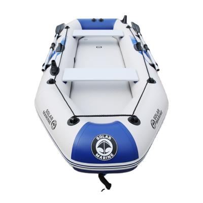 China Navy 3 Person 2.6M PVC Solar Rowing Kayak Inflatable Fishing Boat for sale