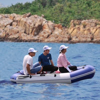 China PVC 3 Person Fishing Boat PVC 2.3M Inflatable Kayak Thick And Wear-resistant Canoe With Air Mat Floor And Boats Accessories for sale