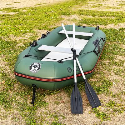 China PVC New Arrive 230 Cm Inflatable Boat 3 Person Fishing Kayak Air Mat Floor Canoe With Pump Boat Accessories Water Play Equipment for sale