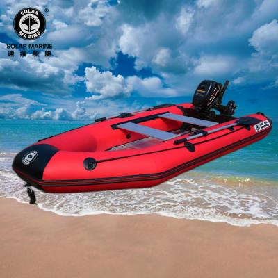 China Fishing Solarmarine Aluminum Floor PVC Inflatable Kayak Boat 330cm for sale