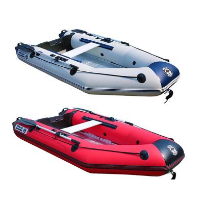 China Heavy Duty 4 Person 2.7 M Inflatable Assault Boat PVC Speed ​​Kayak Dinghy Canoe With Aluminum Alloy Bottom for sale