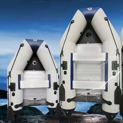 China 0.9 mm PVC Solarmarine 4 person 27. M Inflatable Assault Boat Speed ​​Kayak Fishing Canoe Hovercraft Aluminum Floor for sale