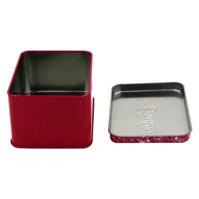 China Household Products Wholesale Custom Embossed Rectangle Tin Box Empty Soap Tin Can With Lid for sale