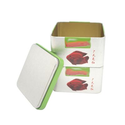 China Hot Sale Pet Food Double Lid Food Packing Tin Boxes With 2 Layers Metal Boxes for sale