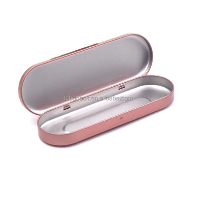 China Schools & Offices Empty Simple Silver and Rose Gold Metal Tin Pencil Case Wholesale for sale