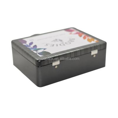 China Gift & Popular Craft Customize 6 Grids Hinged Metal Tin Box For Toy Gift Packing Tin Boxes for sale